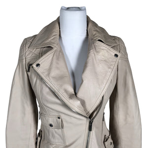 Naisten Karen Millen - Nahkatakki, koko 36 - Beige (3)