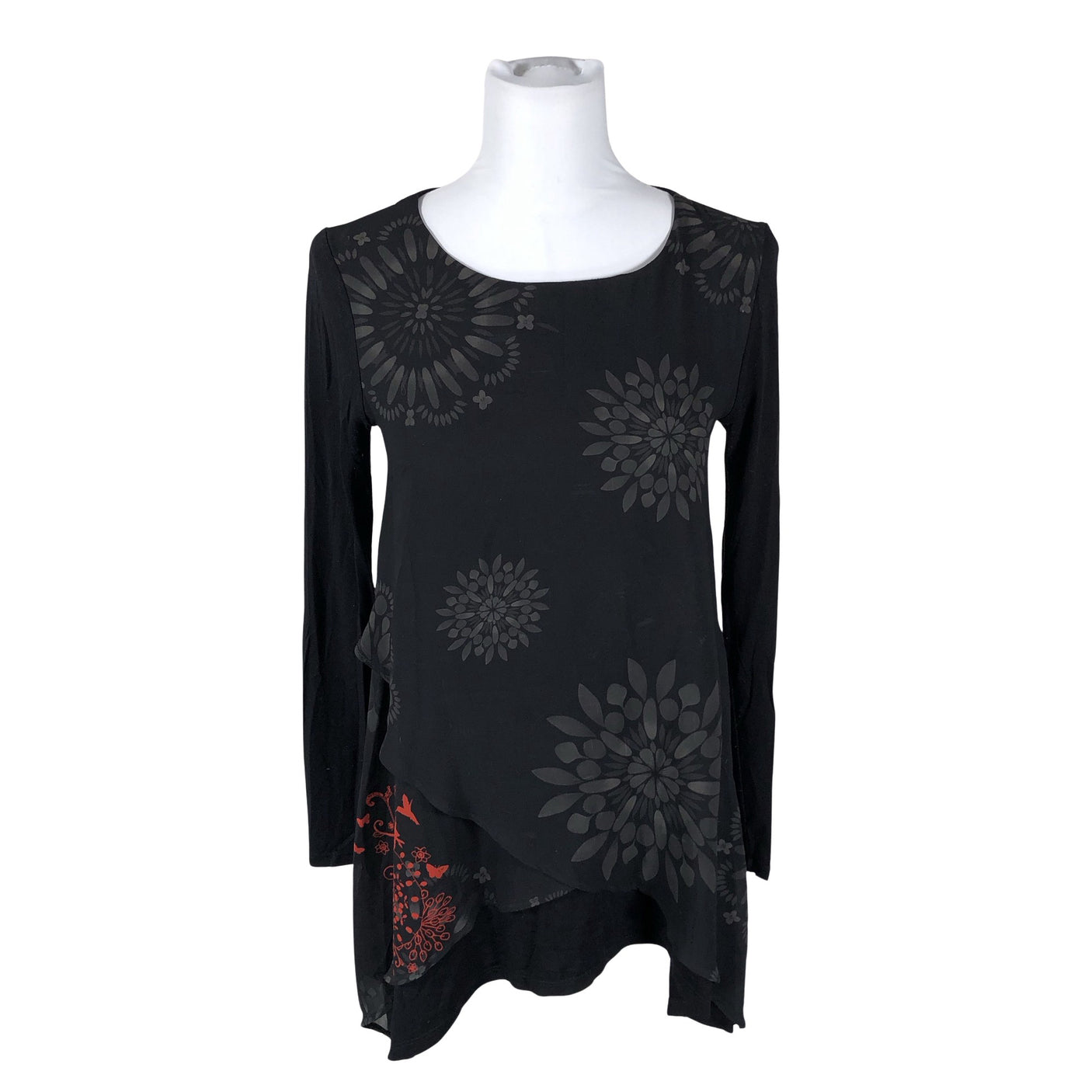 Naisten Desigual - Trikootunika, koko 36 - Musta (1)