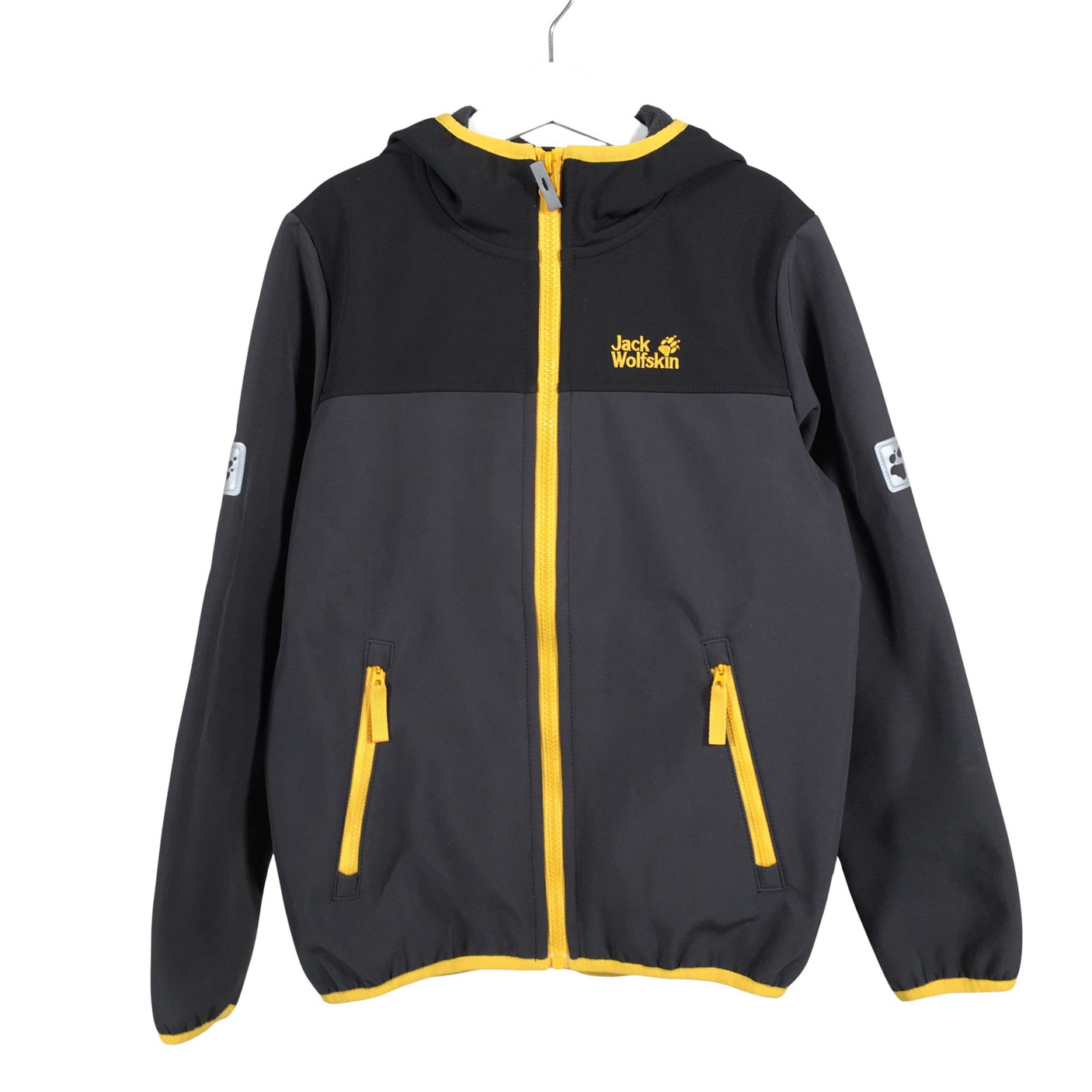 Unisex Jack Wolfskin - Softshell-takki, koko 134 - 140 - Harmaa (1)