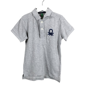 Unisex Benetton - Pikeepaita, koko 122 - 128 - Harmaa (1)