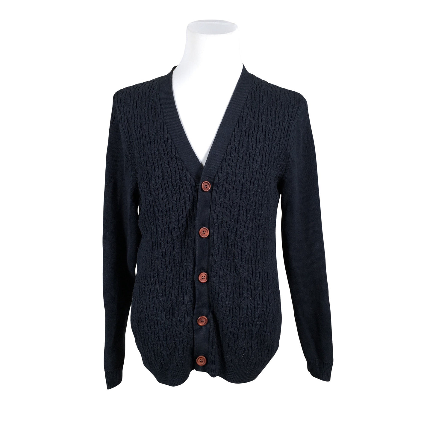 Miesten Topman - Neuletakki, koko L - Sininen (1)