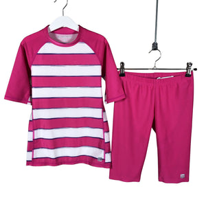 Tyttöjen Reima - Uimapaita, koko 134 - 140 - Pinkki (1)