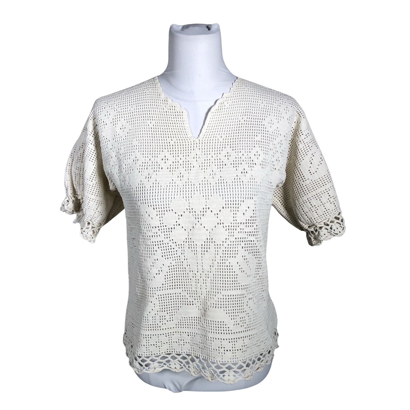Naisten Handmade - Neulepaita, koko 38 - Luonnonvalkoinen (1)
