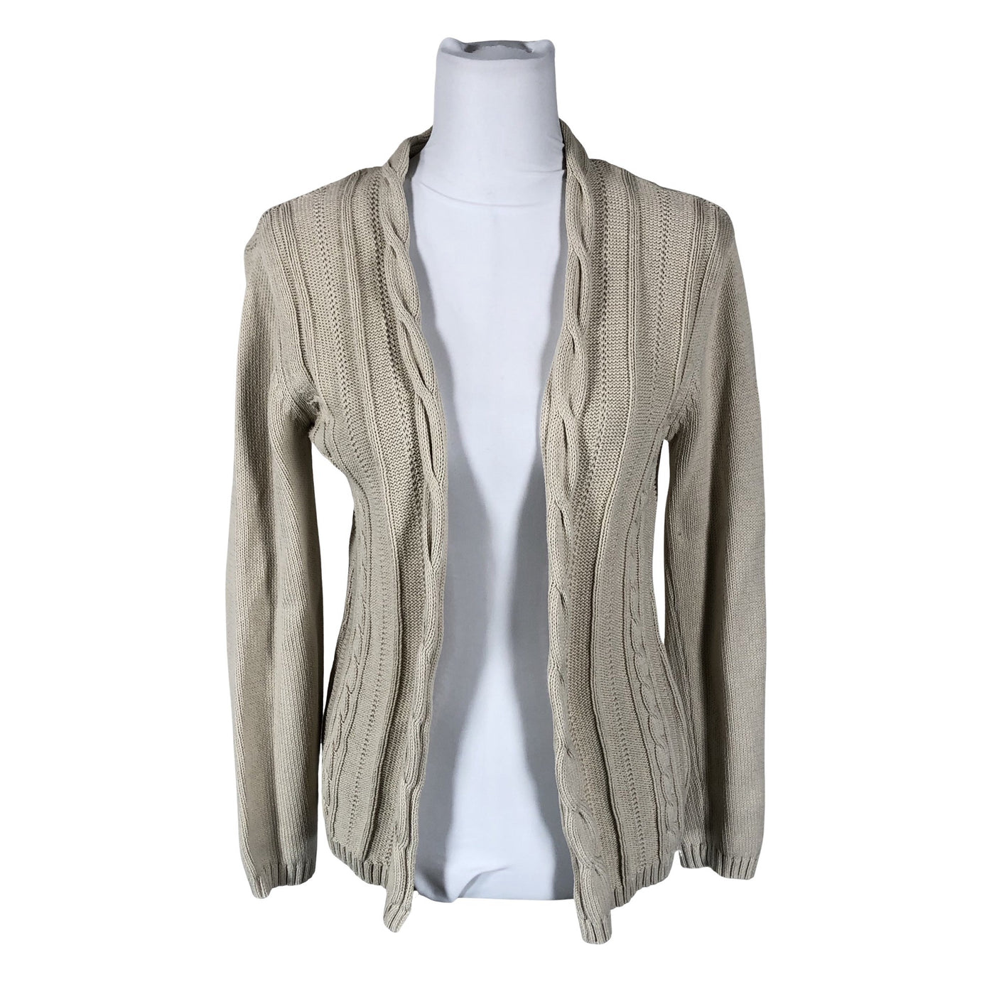 Naisten Classic Line - Neuletakki, koko 38 - Beige (1)