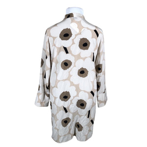 Naisten Marimekko - Sifonkimekko, koko 44 - Beige (2)