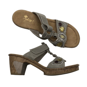 Naisten Rieker - Korolliset sandaalit, koko 42 - Beige (1)