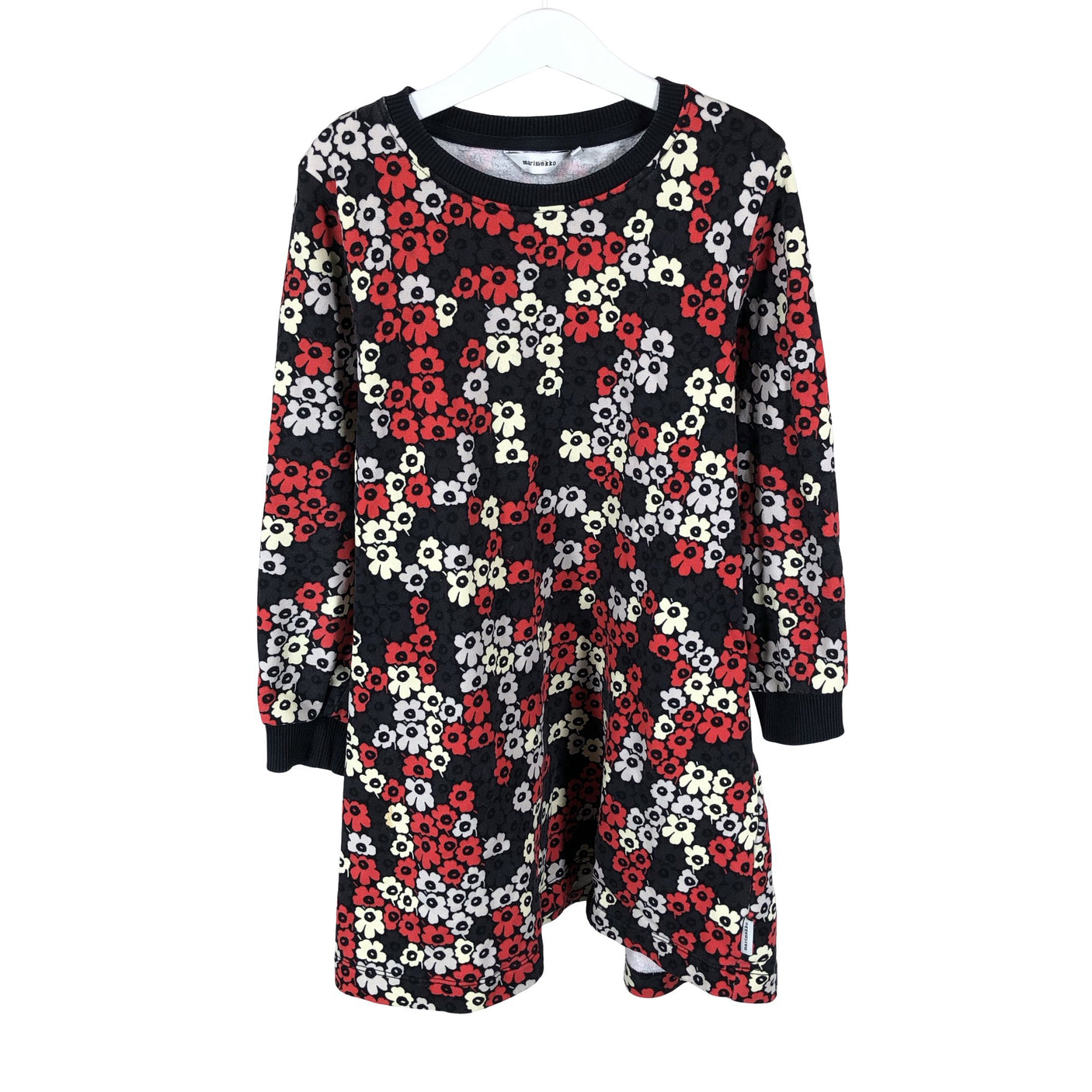 Tyttöjen Marimekko - Collegemekko, koko 128 - 134 - Musta (1)