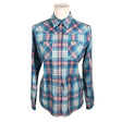 Naisten Jack Wolfskin - Flanellipaita, koko 36 - Turkoosi ()