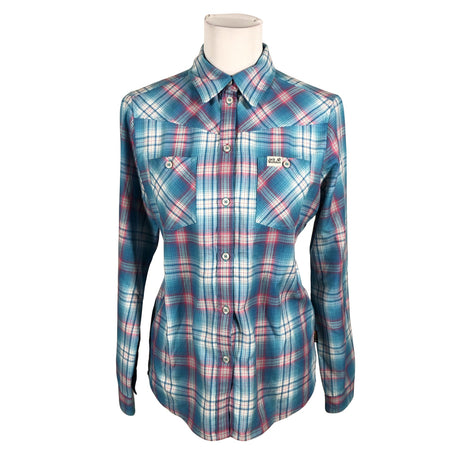 Naisten Jack Wolfskin - Flanellipaita, koko 36 - Turkoosi ()