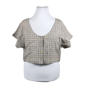 Naisten AmourLinen - Lyhythihainen pusero, koko 42 - Beige (1)