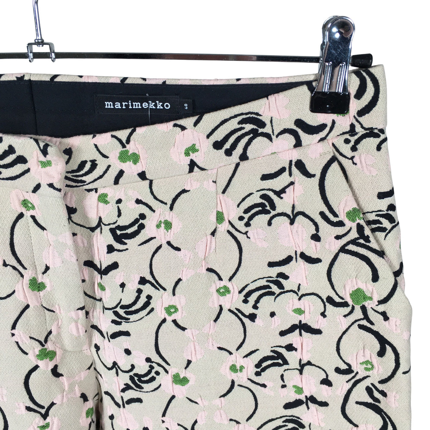 Naisten Marimekko - Kangashousut, koko 40 - Beige (3)