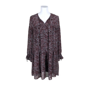 Naisten Hugo Boss - Sifonkimekko, koko 38 - Viininpunainen (1)