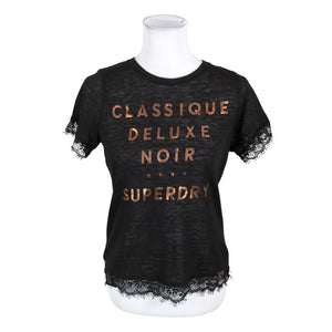 Naisten Superdry - T-paita, koko 38 - Musta (1)