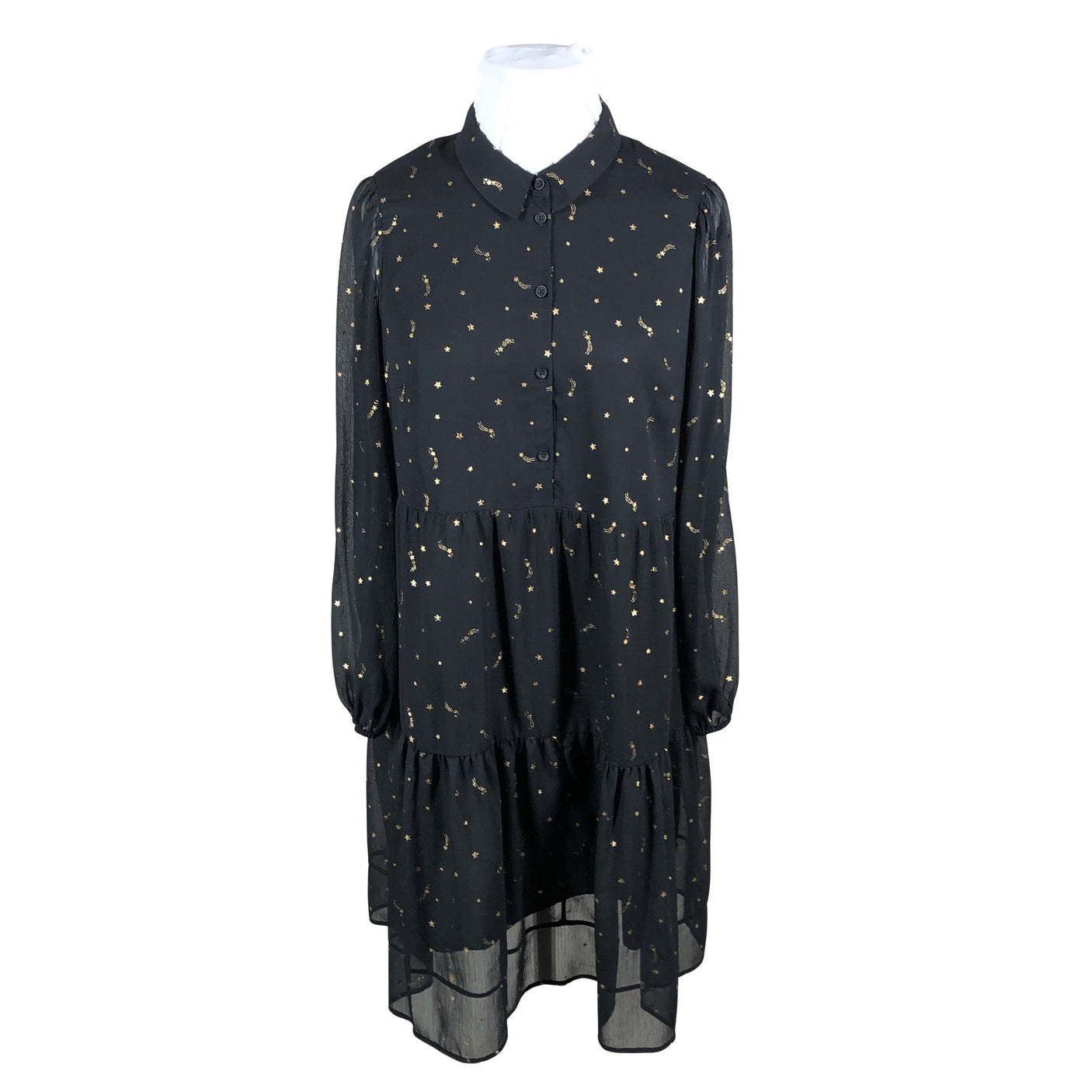 Naisten Marks&Spencer - Sifonkimekko, koko 46 - Musta (1)