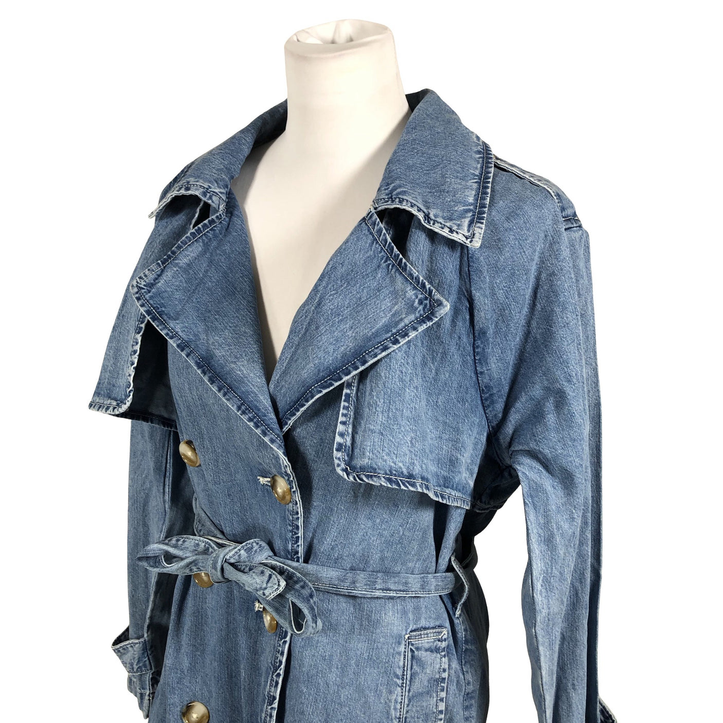 Naisten DKNY Jeans - Trenssitakki, koko 36 - Sininen (3)