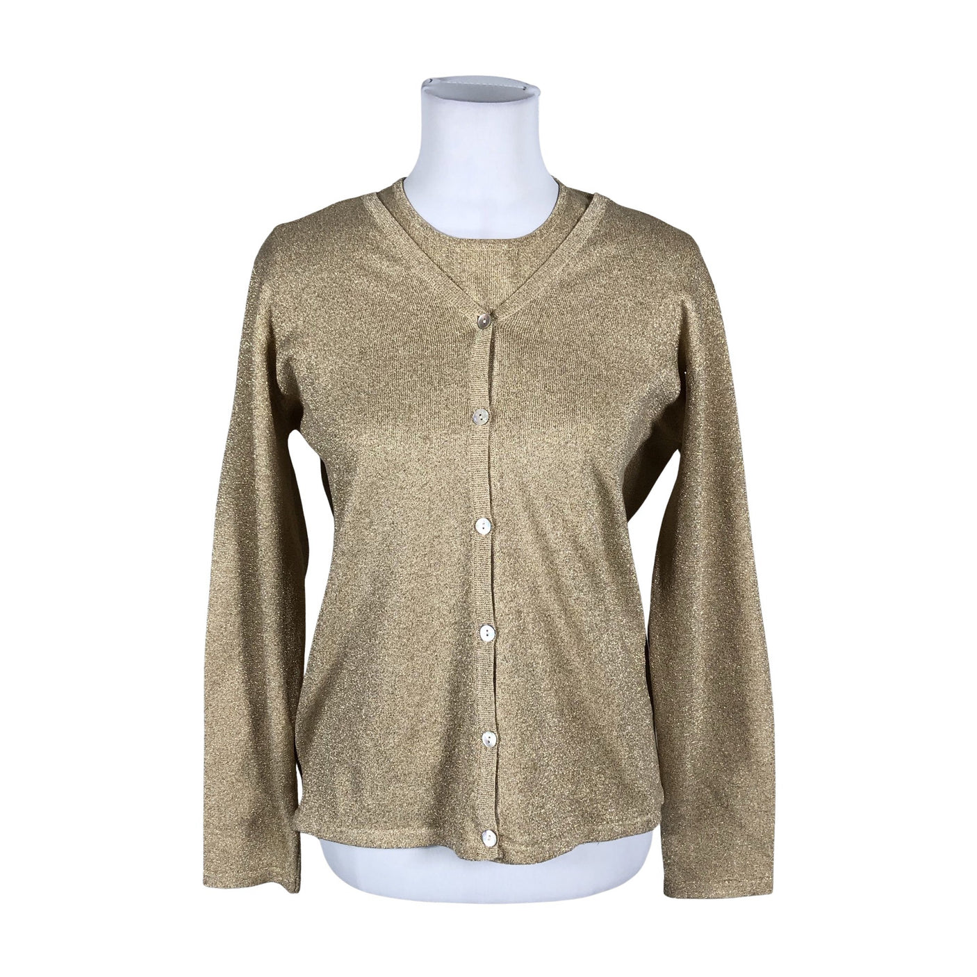 Naisten Global - Neuletakki, koko 40 - Kulta (1)