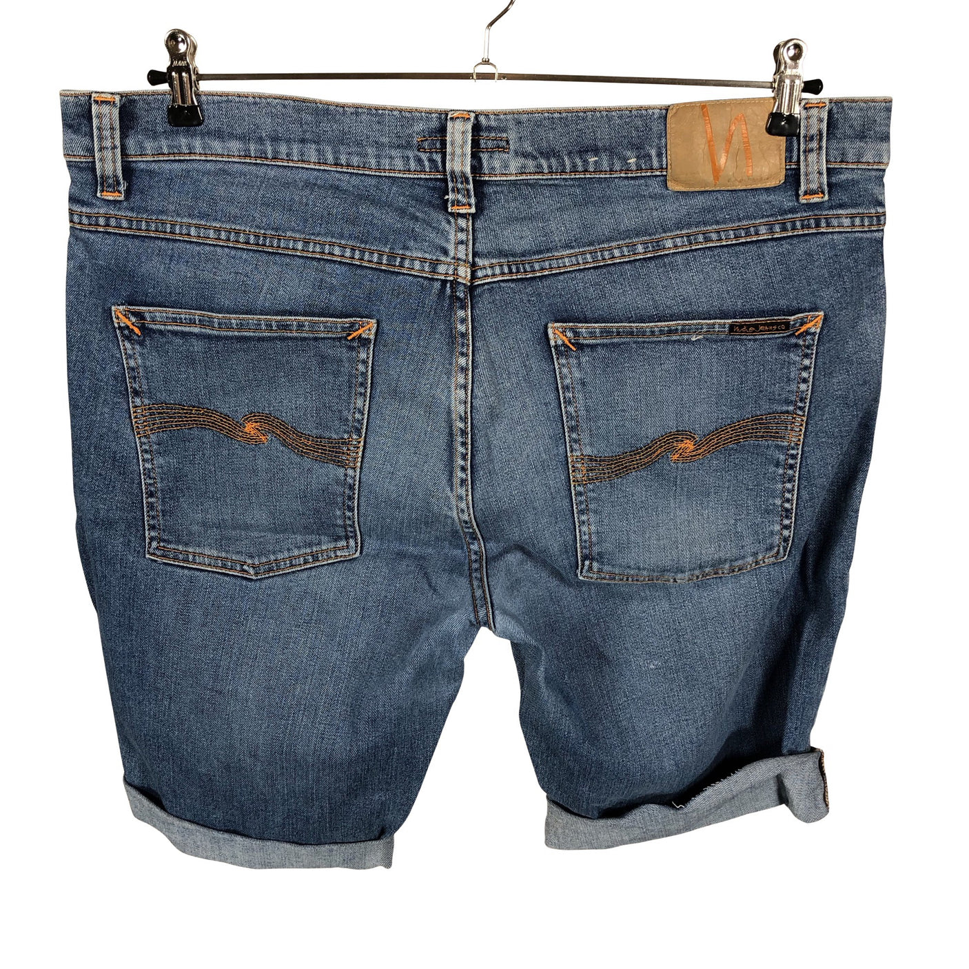 Miesten Nudie Jeans - Farkkushortsit, koko L - Vaaleansininen (2)