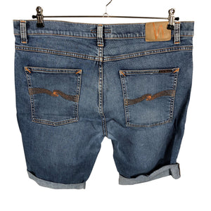 Miesten Nudie Jeans - Farkkushortsit, koko L - Vaaleansininen (2)