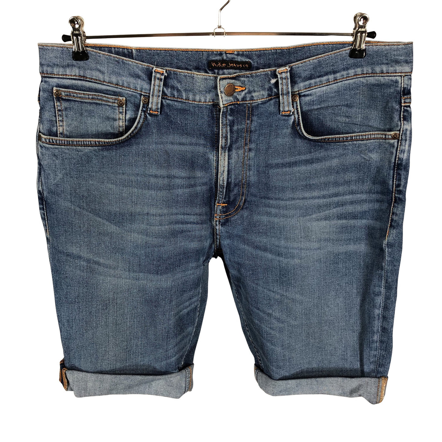 Miesten Nudie Jeans - Farkkushortsit, koko L - Vaaleansininen (1)
