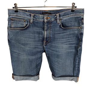 Miesten Nudie Jeans - Farkkushortsit, koko L - Vaaleansininen (1)