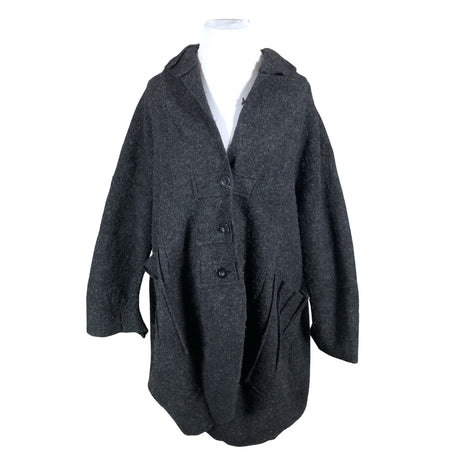 Naisten Handmade - Villakangastakki, koko 50 - Harmaa ()