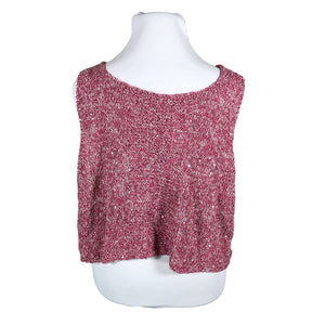 Naisten Handmade - Neuleliivi, koko 46 - Pinkki (2)