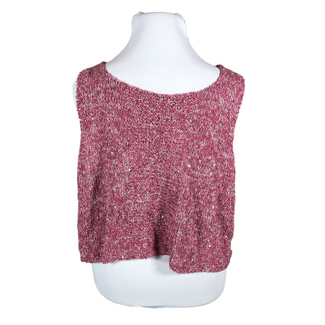 Naisten Handmade - Neuleliivi, koko 46 - Pinkki (2)