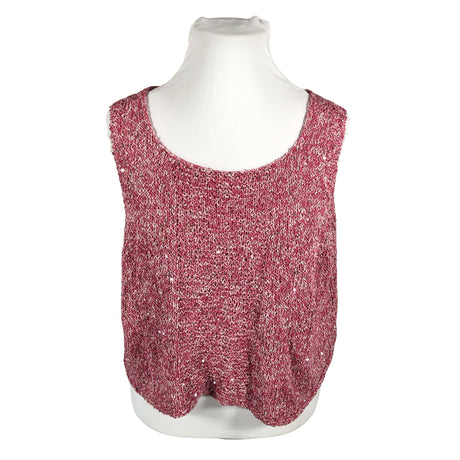 Naisten Handmade - Neuleliivi, koko 46 - Pinkki ()