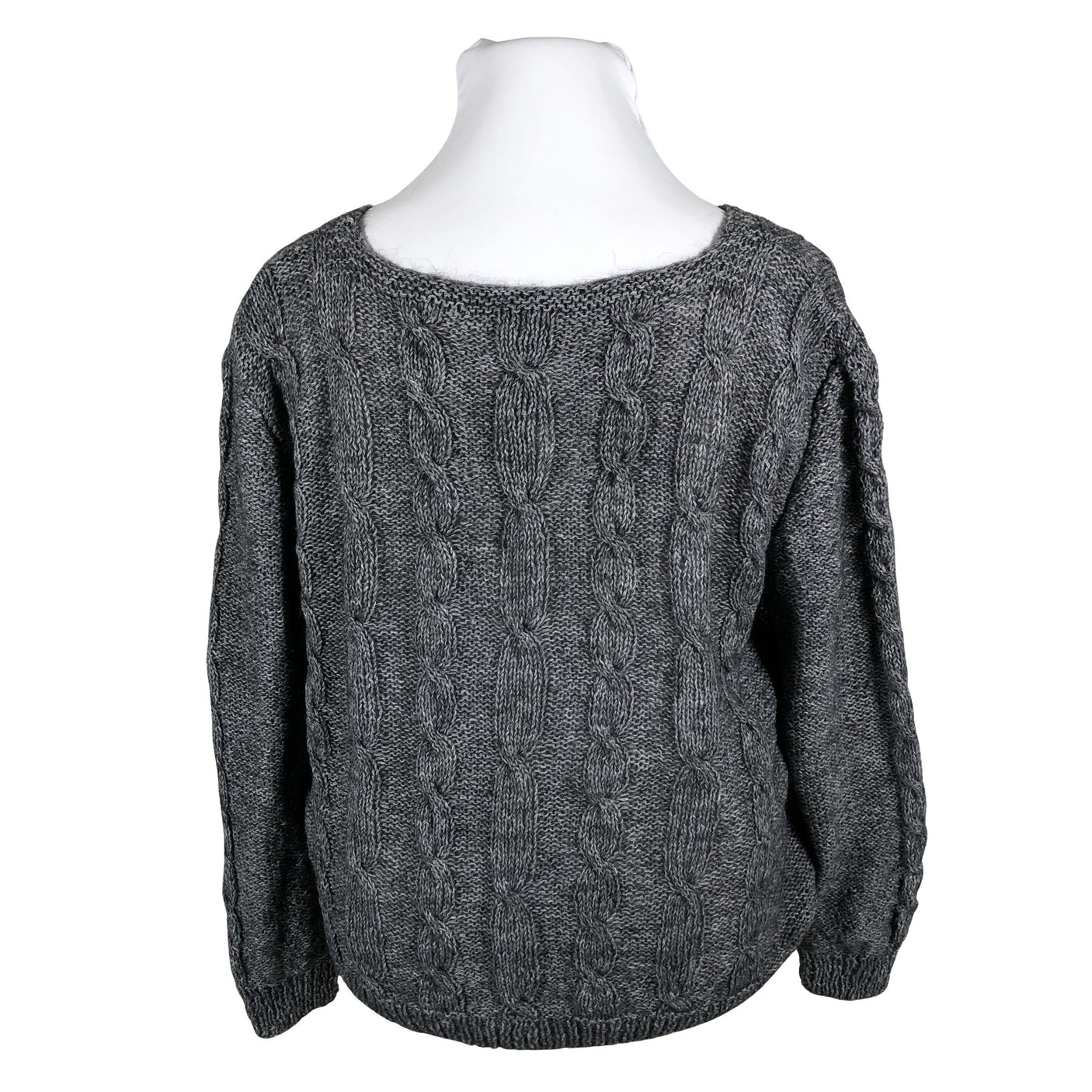 Naisten Handmade - Neuletakki, koko 50 - Harmaa (2)
