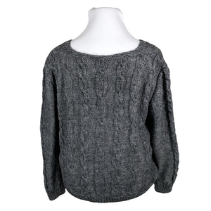 Naisten Handmade - Neuletakki, koko 50 - Harmaa (2)