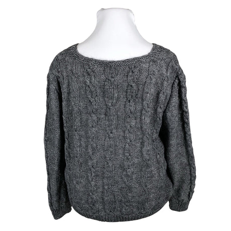 Naisten Handmade - Neuletakki, koko 50 - Harmaa (2)