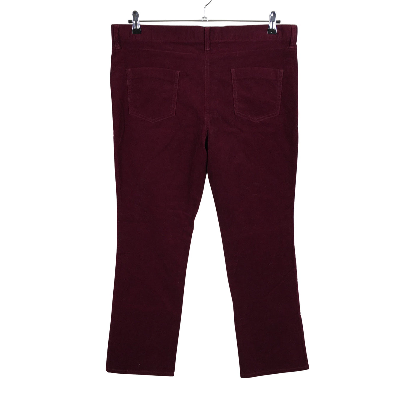 Naisten Marks&Spencer - Samettihousut, koko 44 - Viininpunainen (2)
