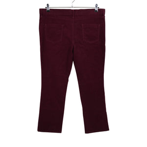 Naisten Marks&Spencer - Samettihousut, koko 44 - Viininpunainen (2)