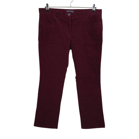 Naisten Marks&Spencer - Samettihousut, koko 44 - Viininpunainen ()