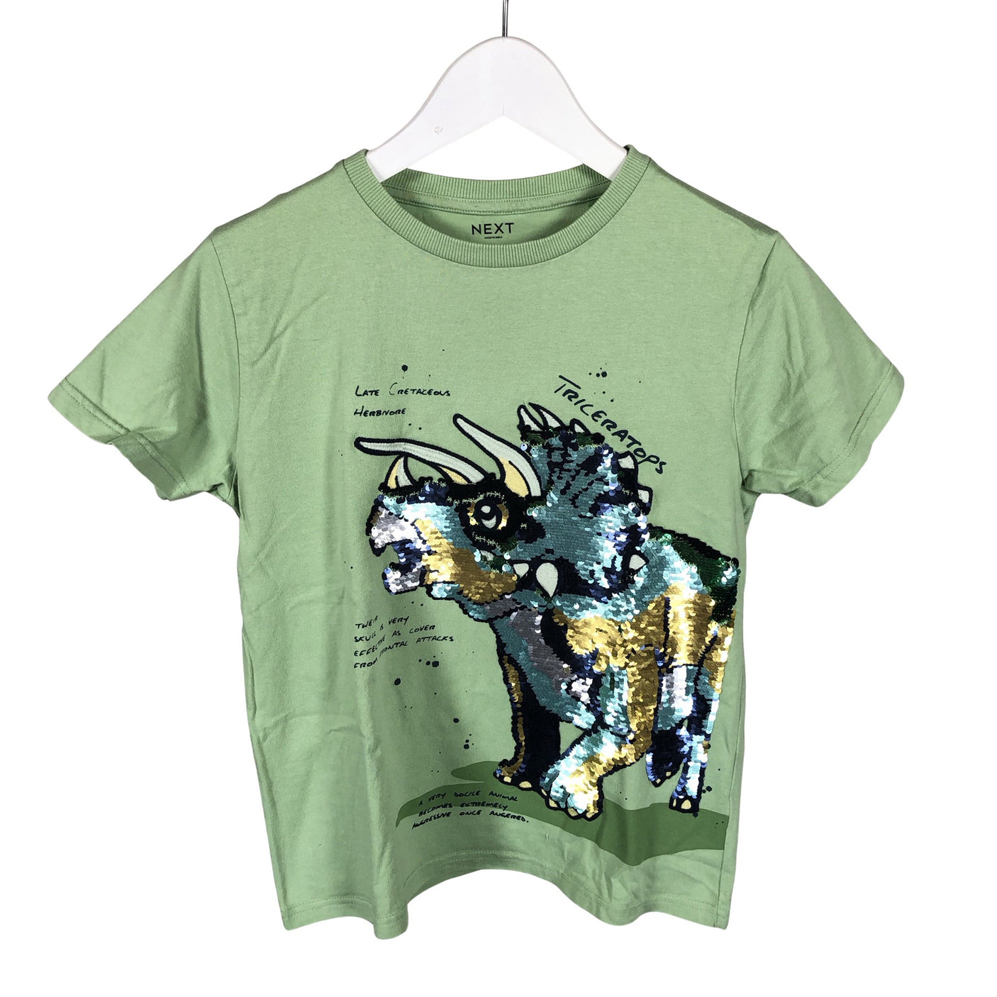 Unisex Next - T-paita, koko 140 - 146 - Vihreä (1)