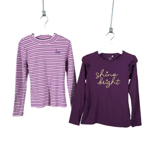 Tyttöjen Name It - Trikoopaita, koko 116 - 122 - Violetti (1)