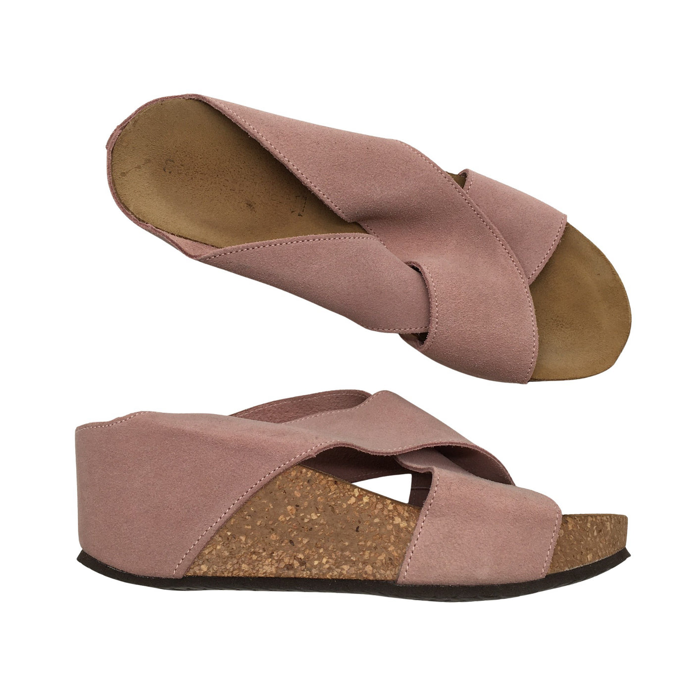 Naisten Birkenstock - Kiilakorkosandaalit, koko 38 - Vaaleanpunainen (1)