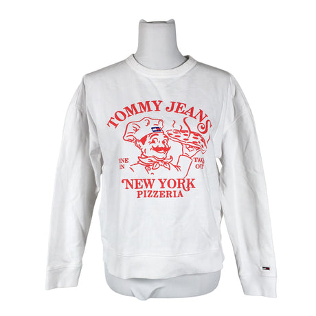 Naisten Tommy Jeans (Tommy Hilfiger) - Collegepaita, koko 38 - Valkoinen ()