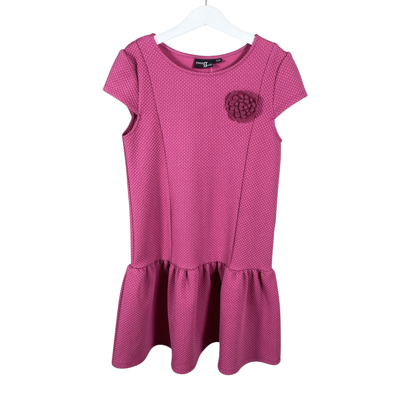 Tyttöjen Youngest - Trikoomekko, koko 146 - 152 - Pinkki (1)