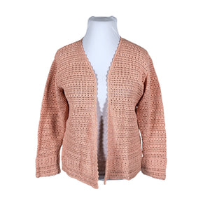 Naisten Handmade - Neuletakki, koko 44 - Vaaleanpunainen (1)
