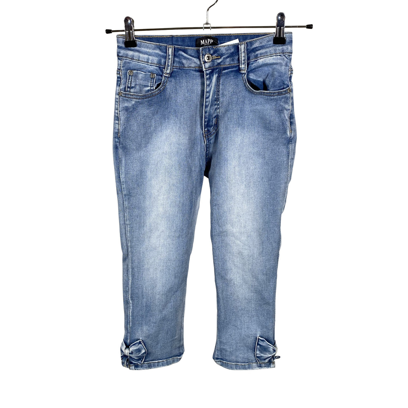 Naisten M.A.P.P Jeans - Farkkucaprit, koko 36 - Vaaleansininen (1)