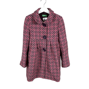 Tyttöjen Benetton - Villakangastakki, koko 122 - 128 - Pinkki (1)