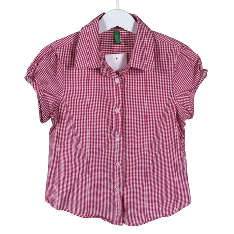 Tyttöjen Benetton - Kauluspaita, koko 116 - 122 - Pinkki ()