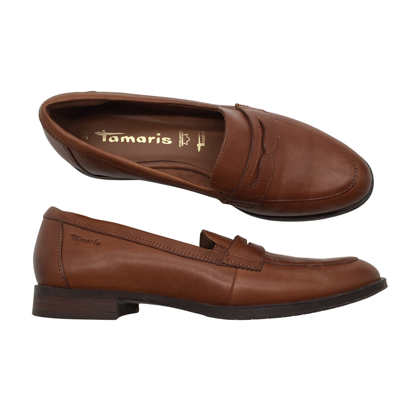Naisten Tamaris - Loaferit, koko 37 - Ruskea (1)