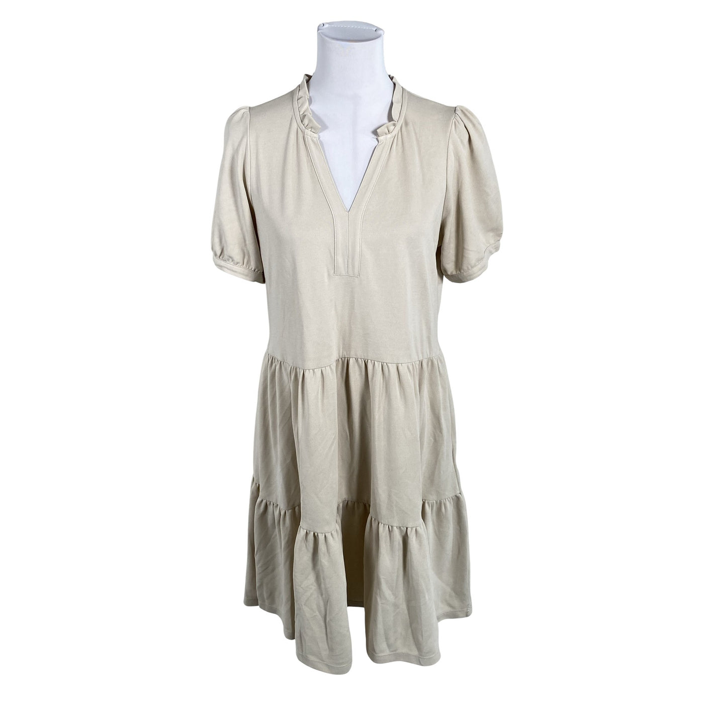 Naisten Part two - Trikoomekko, koko 38 - Beige (1)