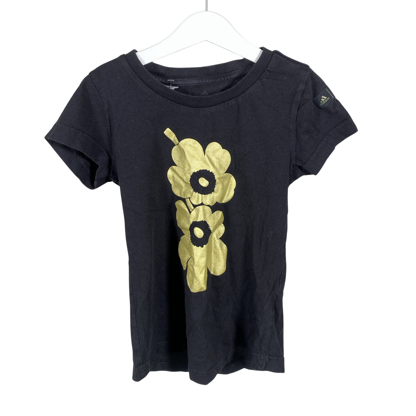 Tyttöjen Adidas - T-paita, koko 134 - 140 - Musta (1)