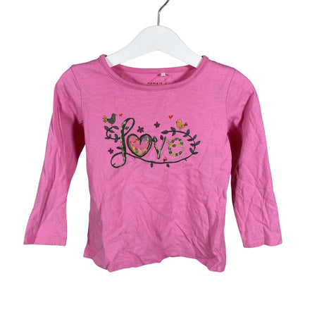 Tyttöjen Name It - Trikoopaita, koko 92 - 98 - Pinkki ()