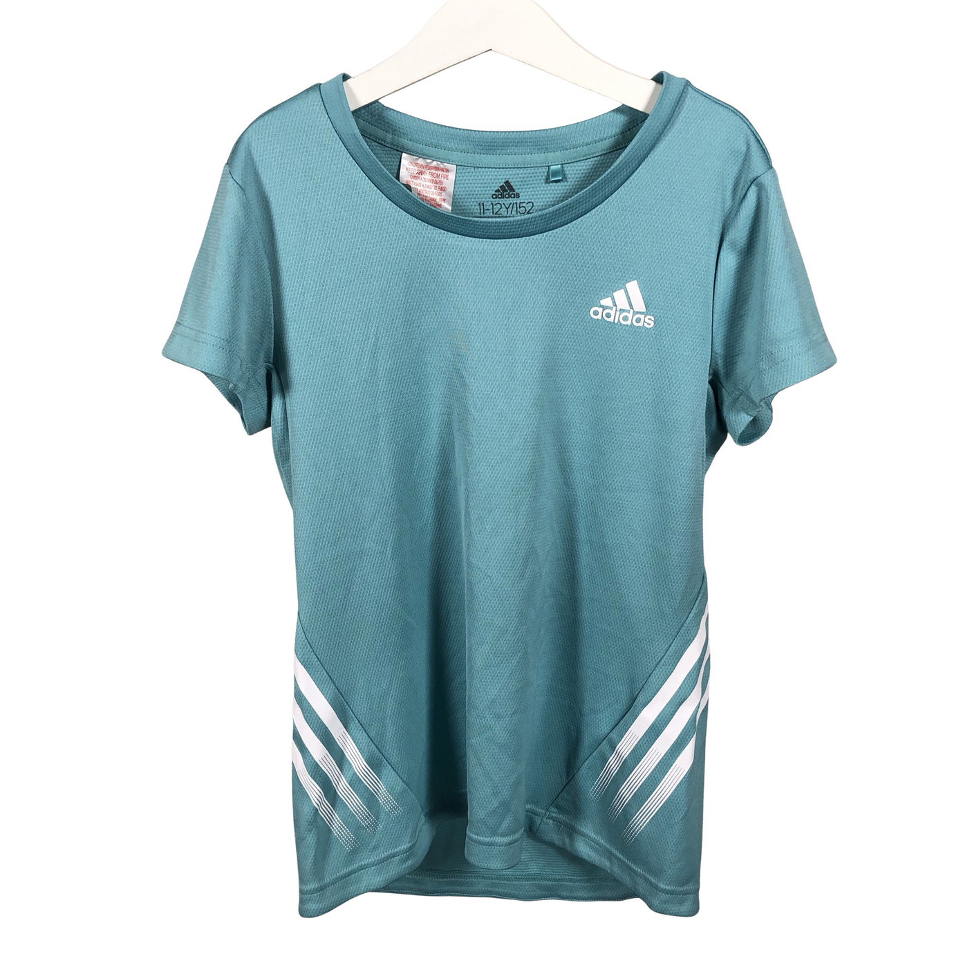 Tyttöjen Adidas - Urheilupaita, lyhyet hihat, koko 146 - 152 - Vihreä (1)