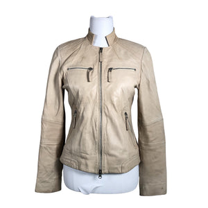 Naisten Ajatar - Nahkatakki, koko 36 - Beige (1)