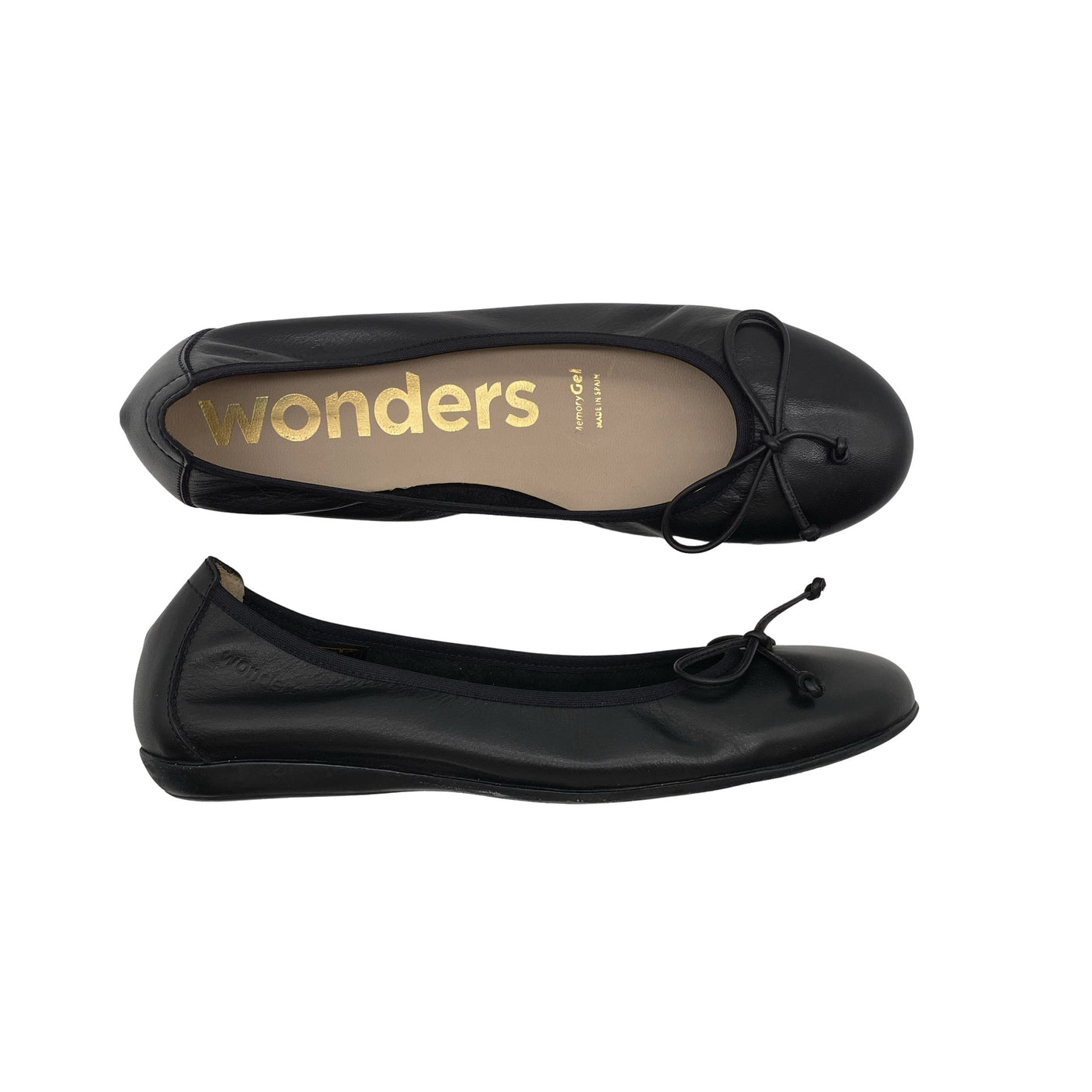 Naisten Wonders - Ballerinat, koko 38 - Musta (1)